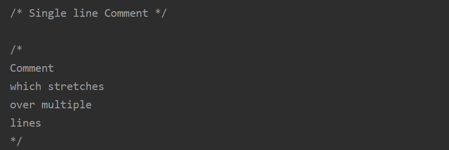 CSS Comment Example